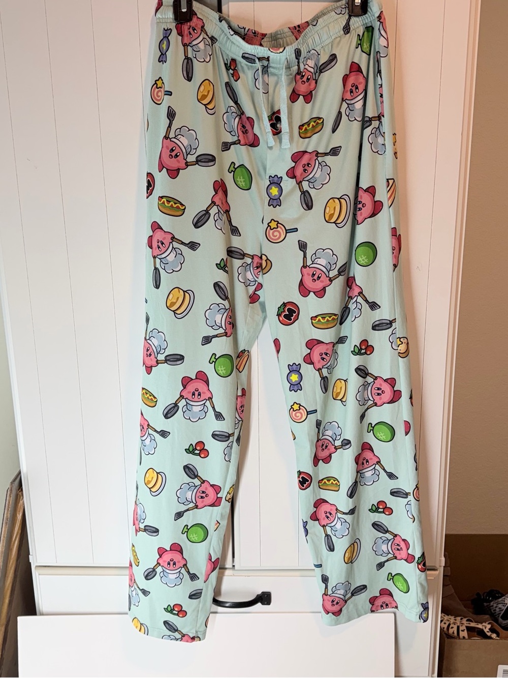 Nintendo Light Green Kirby Print Men’s Pajama Bottoms